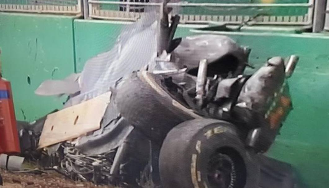 La McLaren distrutta